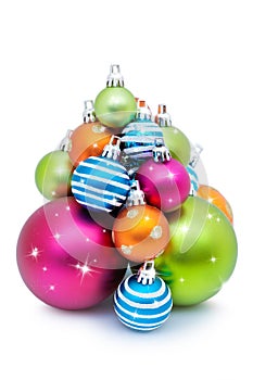 Pile of Christmas baubles