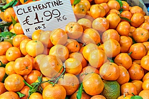 A pile of clementines