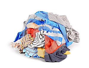 Pile of clothes isolated