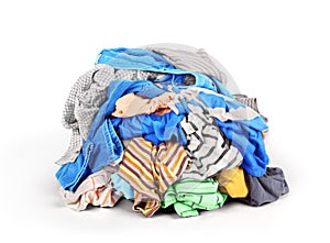 Pile of clothes isolated