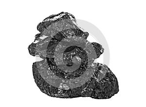 Pile of coal isolated on white background