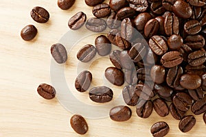 Pile of coffee beans