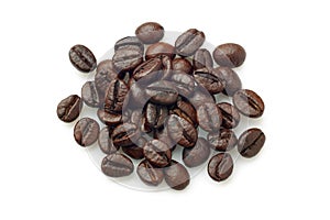 Pile of coffee beans (Robusta coffee)