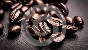 A pile of coffee beans on a table