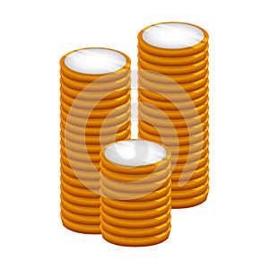 pile coins money isolated icon