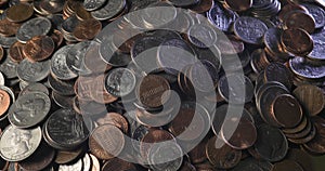 Pile of Coins Slowly Rotating