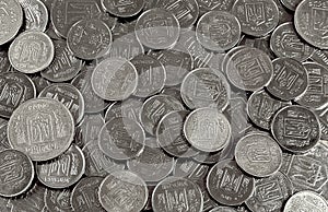 A pile of coins Ukrainian