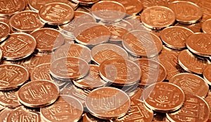 A pile of coins Ukrainian