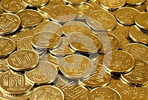 A pile of coins Ukrainian