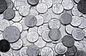 A pile of coins Ukrainian photo