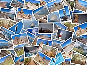 A pile collage of my best travel photos of Tenerife, Canary Island, Spain. Version 1