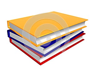 Pile of colorful books