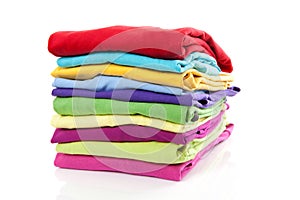 Pile of colorful clothes