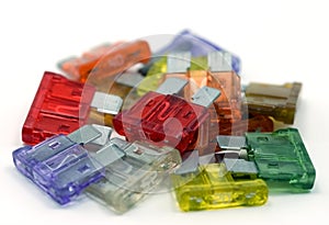 Pile of colorful fuses photo