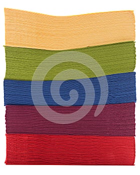 Pile of colorful napkins