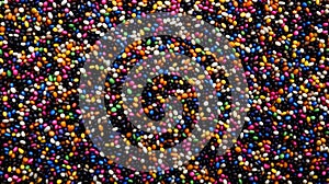 Pile of colorful sprinkles sitting on top of table. This image can be used to add festive touch to