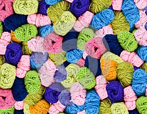 Pile of colorful wool