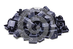 Pile of Computer Keyboard Keys