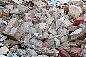 Pile of construction waste