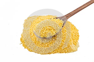 Pile of Corn Cuscus. Brazilian Corn Flour