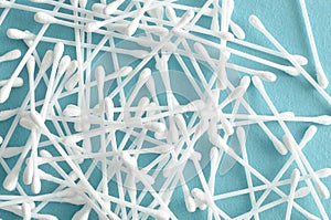A pile of cotton swabs