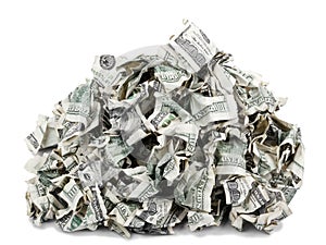 Crimped Pile of Cash photo
