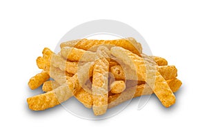 Pile of crispy finger chip prawn cracker