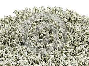 Pile of crumpled 100 dollar banknotes