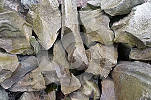 Pile of crushed stones