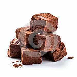 Delicious Chocolate Fudge Slices - Cubo-futurism Style photo