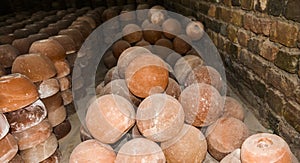 Pile of cup & ball salt lamps