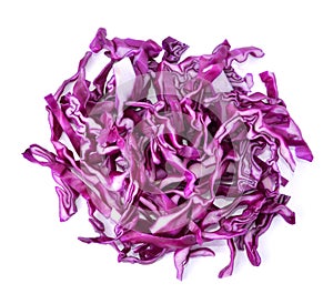 Pile of cut red cabbage