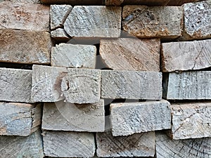 A pile of cutting woods.