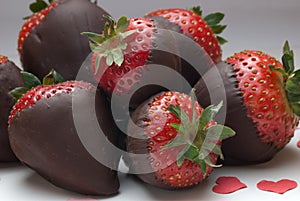 Pile of Dark Chocolate Covered Strawberries