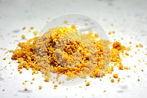 A pile of delicious yellow cookie powder