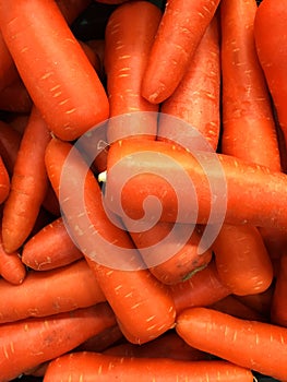 Pile of department store carrot.