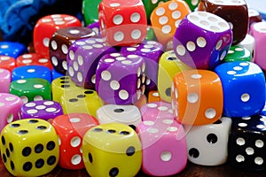 Pile of Dice for Gaming Gambling and Playing Games of Chance