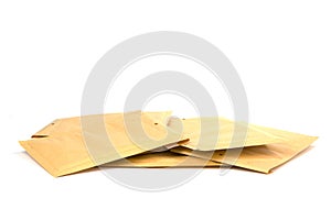 Pile different size bubble lined shipping or packing envelopes