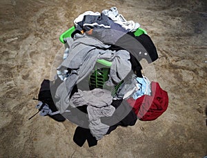 Pile of dirty clothes