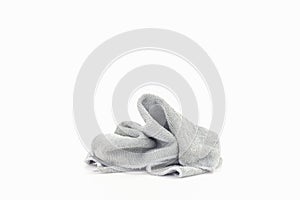 Pile of dirty laundry cloth Isolated on white.