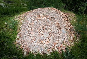 Pile of Discarded Pottery Shards at Dig in Turkey