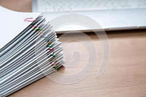 A pile of documents photo