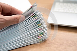 A pile of documents photo