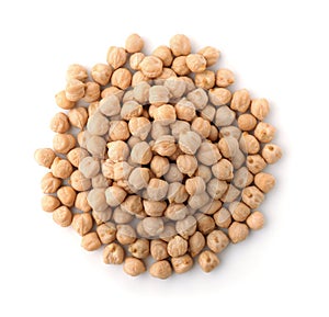 Pile of dried chickpeas