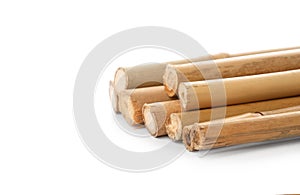 Pile of dry bamboo sticks