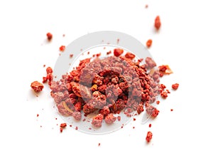 Pile of dry crushed tomato.