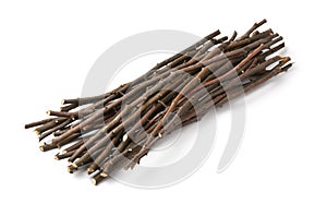 Pile of dry wooden twigs