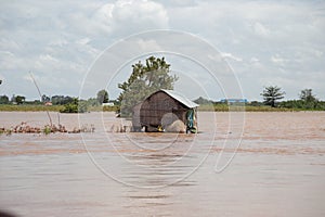 Pile dwelling on Mekong River