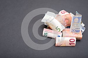 Pile of euro money