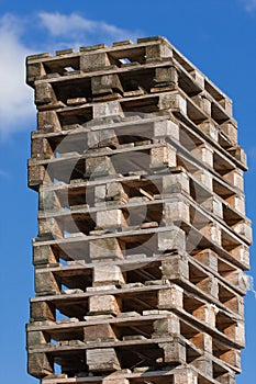 Pile of euro pallets (1)